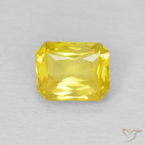 0.46ct Natural Abelha Amarela Safira, Corte Esmeralda, VVS