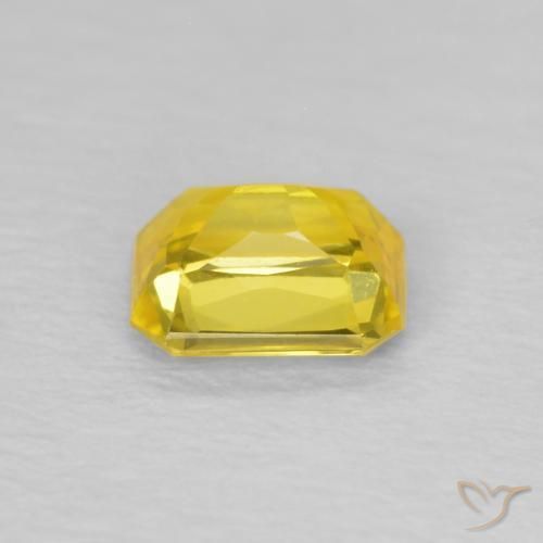 Safira Amarelo Toscana Natural 0.56ct, Corte Octógono / Esmeralda, VVS