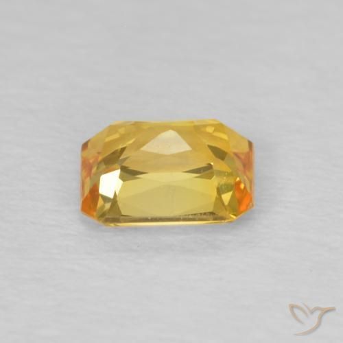 Safira Dourado Natural 0.53ct, Corte Octógono / Esmeralda, VVS