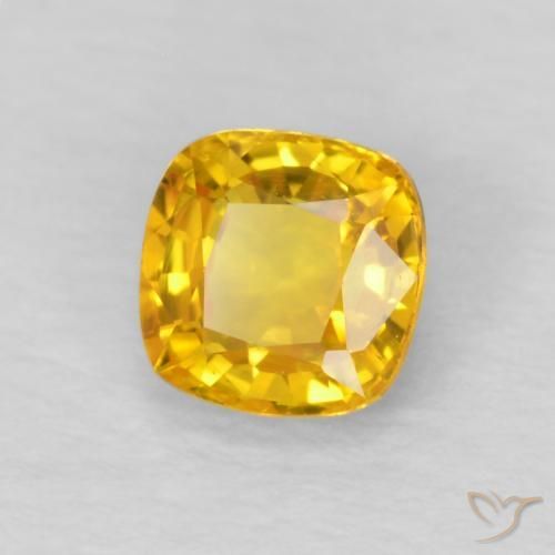 Safira ouro brilhante Natural 0.57ct, Almofada, VVS