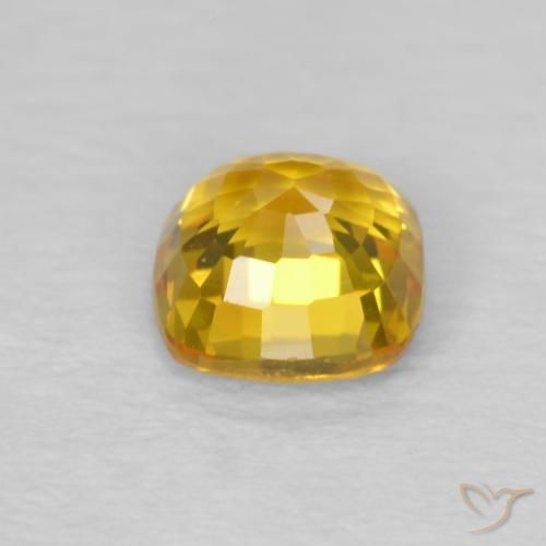 Safira ouro brilhante Natural 0.57ct, Almofada, VVS