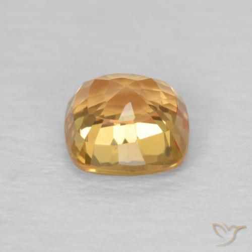 Safira mel de laranja Natural 0.62ct, Almofada, VVS