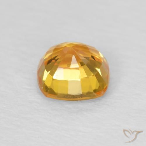 Safira Laranja-Ouro Natural 0.57ct, Almofada, VVS
