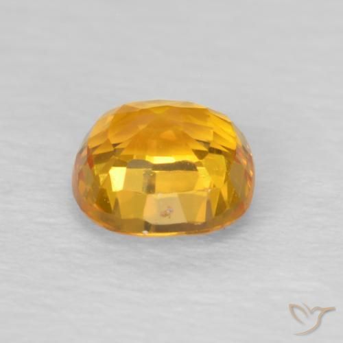 Safira Laranja-Ouro Natural 0.65ct, Almofada, VVS