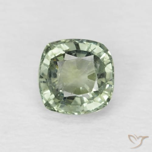 0.67ct Natural Verde Floresta Claro Safira, Almofada, VVS-VS