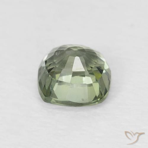 Safira Verde Floresta Claro Natural 0.67ct, Almofada, VVS-VS