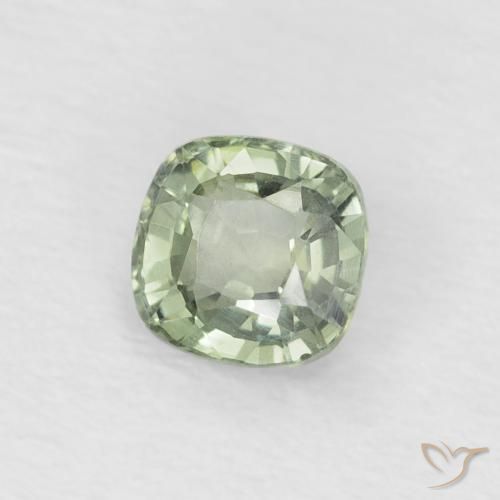 Safira Luz verde Natural 0.48ct, Almofada, VVS-VS