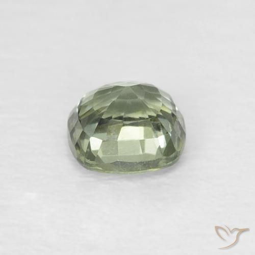 Safira Luz verde Natural 0.48ct, Almofada, VVS-VS