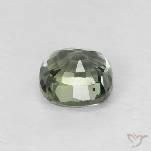 Safira Medium Light-Green Natural 0.64ct, Almofada, VVS-VS