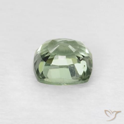 Safira Verde musgo claro Natural 0.65ct, Almofada, VVS-VS
