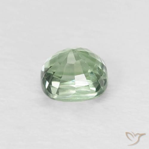 Safira Verde Mar Claro Natural 0.54ct, Almofada, VVS-VS