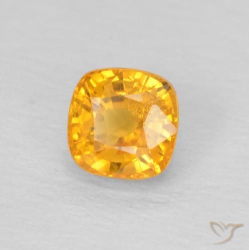 Safira Laranja Médio Natural 0.54ct, Almofada, VS