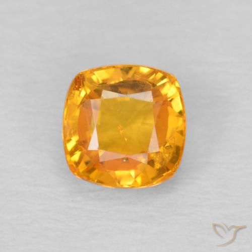 0.70ct Natural Laranja Médio Safira, Almofada, VS