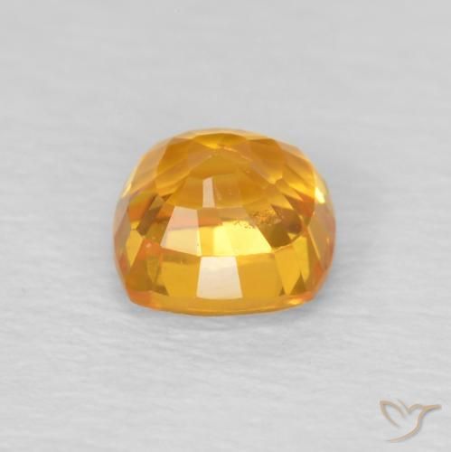 Safira Laranja Médio Natural 0.70ct, Almofada, VS