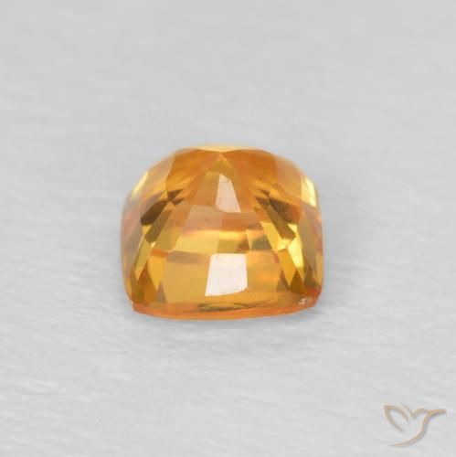 Safira mel de laranja Natural 0.56ct, Almofada, VS
