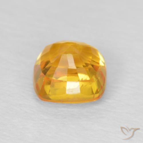 Safira Laranja Médio Natural 0.77ct, Almofada, VS