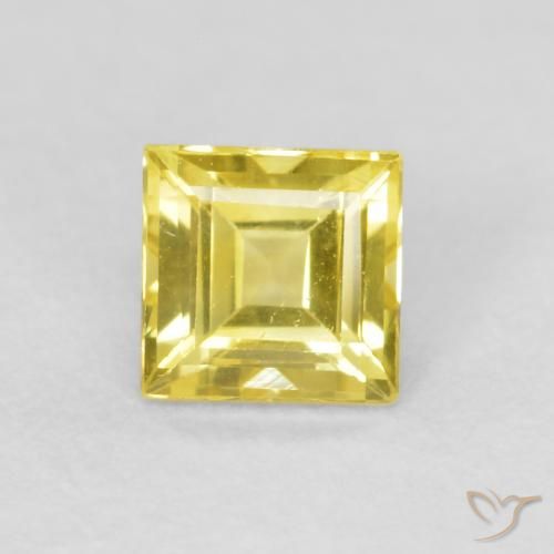 0.51ct Natural Amarelo acastanhado Safira, Quadrado, VVS-VS