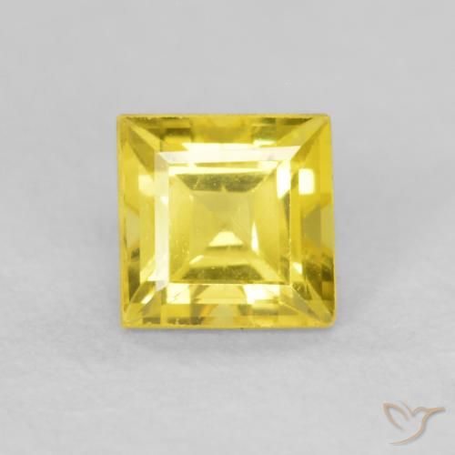 0.57ct Natural Mel amarelo Safira, Quadrado, VVS-VS