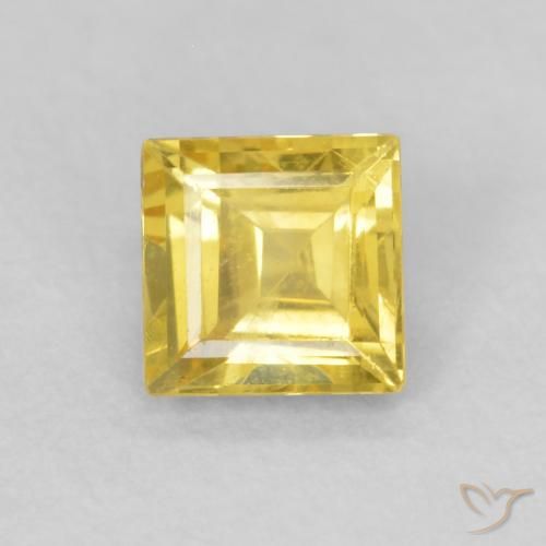 0.49ct Natural Mel amarelo Safira, Quadrado, VVS-VS