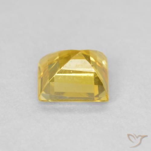 Safira Mel amarelo Natural 0.49ct, Quadrado, VVS-VS