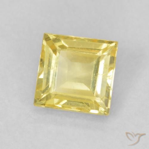 Safira Abelha Amarela Natural 0.57ct, Quadrado, VVS-VS