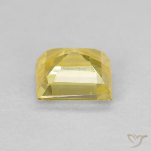 Safira Abelha Amarela Natural 0.57ct, Quadrado, VVS-VS