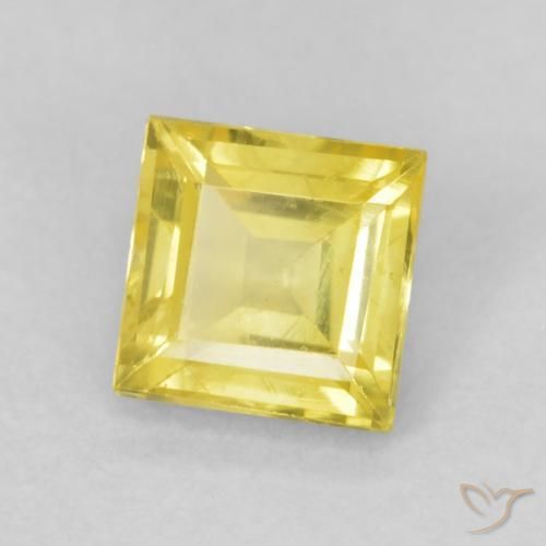 Safira Medium Light-Yellow Natural 0.64ct, Quadrado, VS