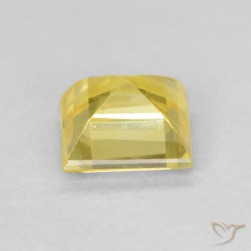 Safira Medium Light-Yellow Natural 0.64ct, Quadrado, VS