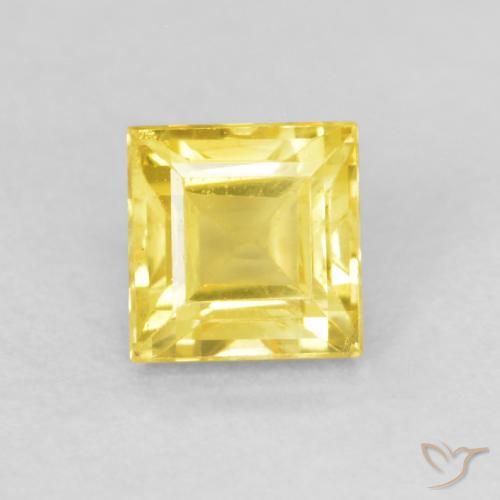 0.63ct Natural Mel amarelo Safira, Quadrado, VS