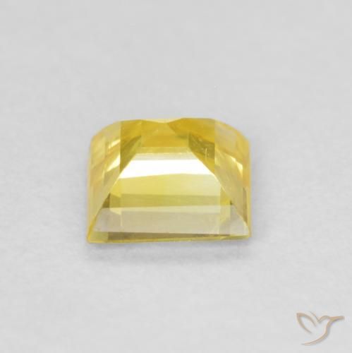 Safira Amarelo claro mel Natural 0.48ct, Quadrado, VS
