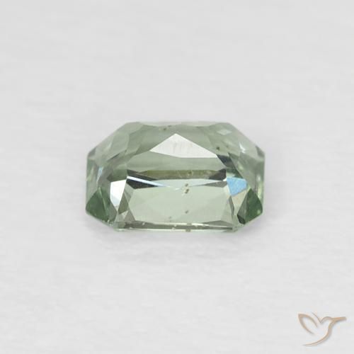 Safira Verde floresta Natural 0.53ct, Corte Octógono / Esmeralda, VVS