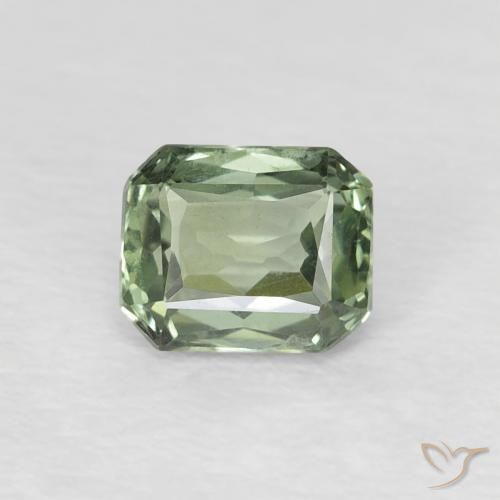 0.59ct Natural Verde médio Safira, Corte Esmeralda, VVS