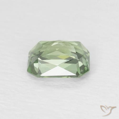 Safira Medium Light Green Natural 0.56ct, Corte Octógono / Esmeralda, VVS