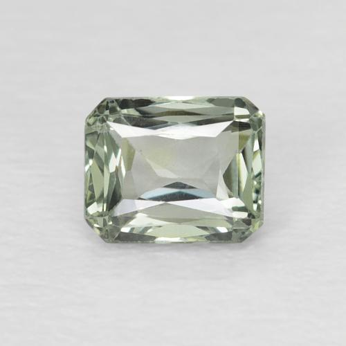 0.69ct Natural Verde pálido Safira, Corte Esmeralda, VVS