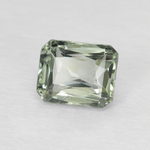 Safira Verde pálido Natural 0.69ct, Corte Octógono / Esmeralda, VVS