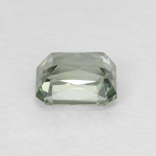 Safira Verde pálido Natural 0.69ct, Corte Octógono / Esmeralda, VVS