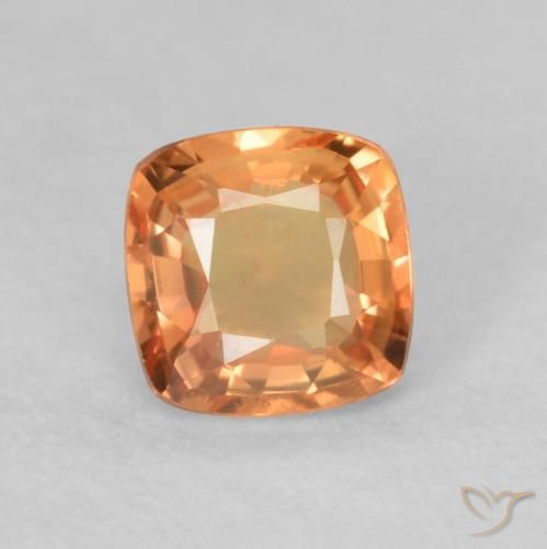 0.50ct Natural Laranja Médio Safira, Almofada, VVS-VS