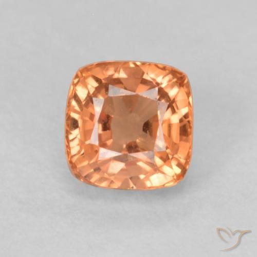 0.63ct Natural gengibre laranja Safira, Almofada, VVS-VS