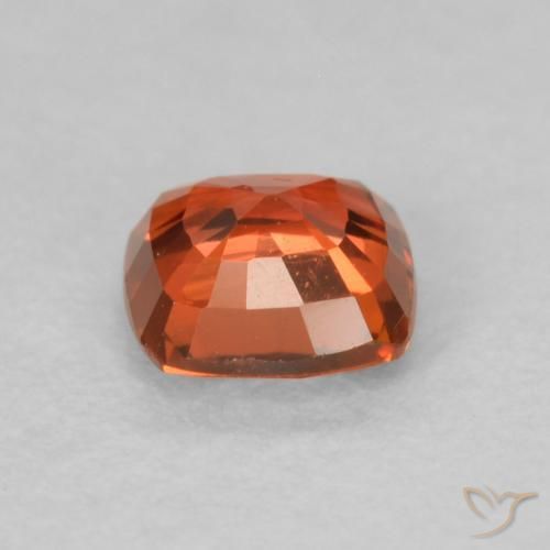 Safira laranja quente Natural 0.54ct, Almofada, VVS-VS