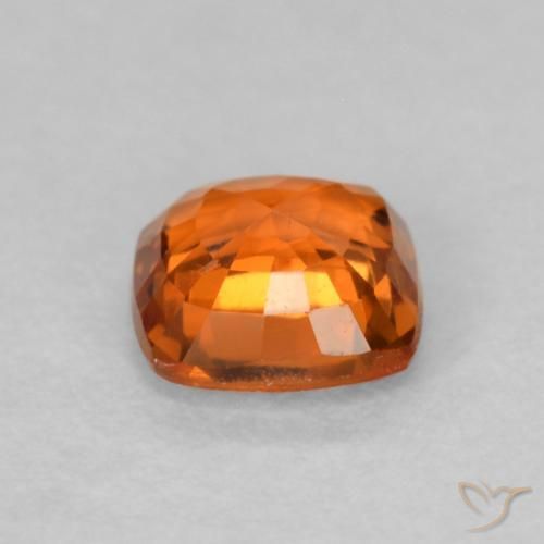 Safira fogo laranja Natural 0.55ct, Almofada, VVS-VS