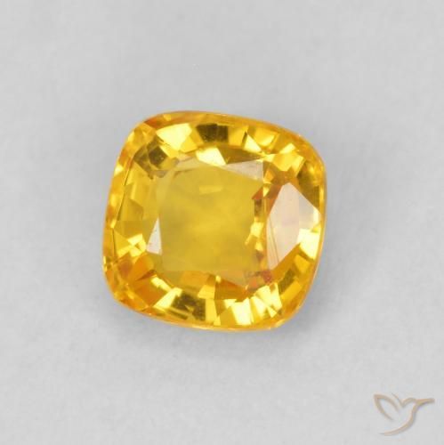Safira ouro brilhante Natural 0.62ct, Almofada, VVS