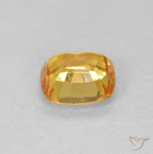 Safira Laranja-Ouro Natural 0.54ct, Almofada, VVS