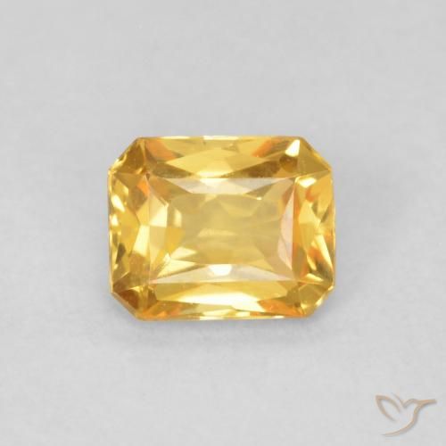 0.45ct Natural Top Ouro Safira, Corte Esmeralda, VVS