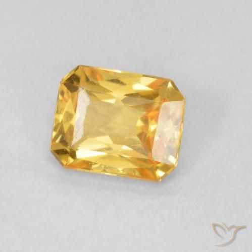 Safira Top Ouro Natural 0.45ct, Corte Octógono / Esmeralda, VVS