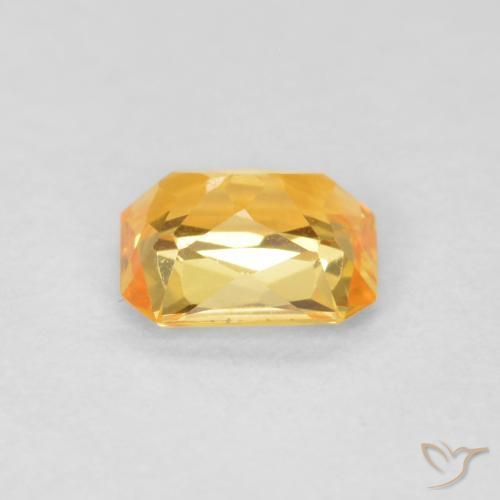 Safira Top Ouro Natural 0.45ct, Corte Octógono / Esmeralda, VVS