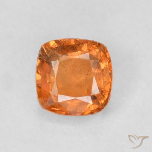 0.69ct Natural Laranja Profundo Safira, Almofada, VS