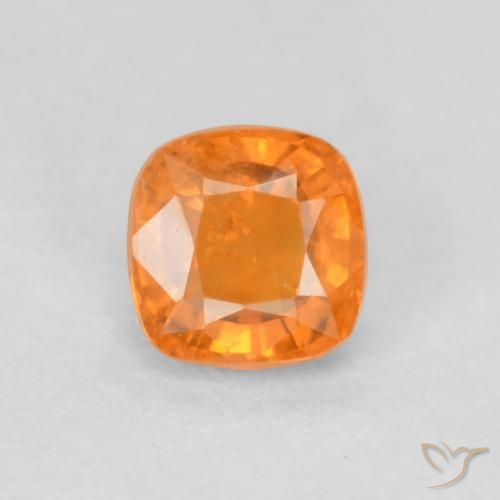 0.55ct Natural Laranja brilhante Safira, Almofada, VS