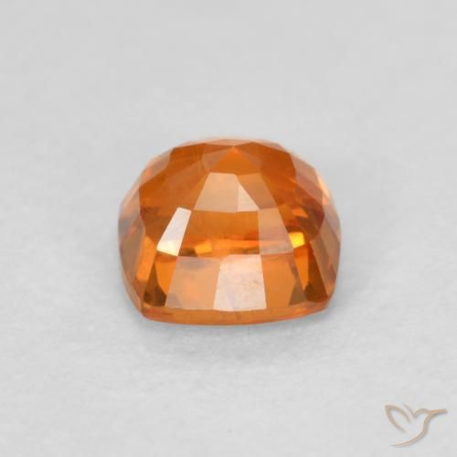 Safira fogo laranja Natural 0.70ct, Almofada, VS