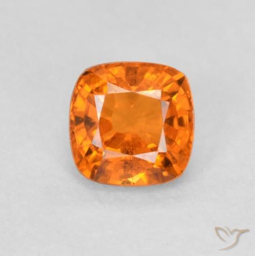 0.65ct Natural Laranja Médio Safira, Almofada, VS