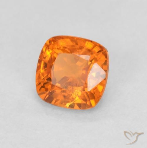 Safira Laranja Médio Natural 0.65ct, Almofada, VS
